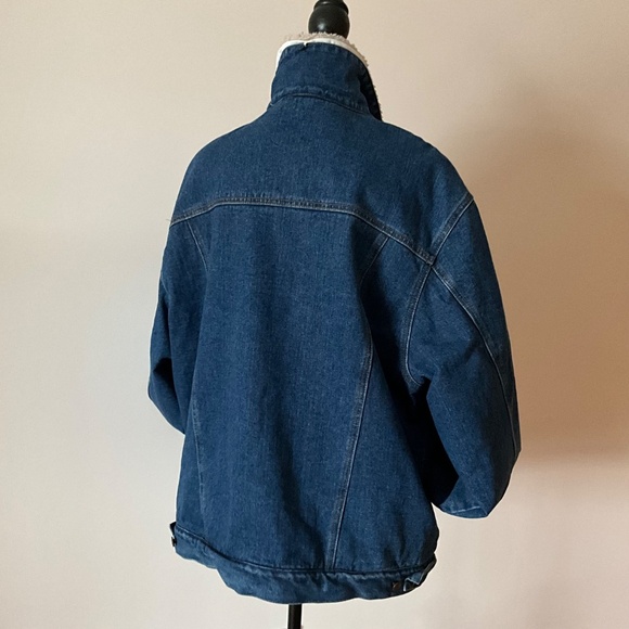 Men’s distressed Lee winter denim jeans jacket with sherpa lining - Picture 2 of 9